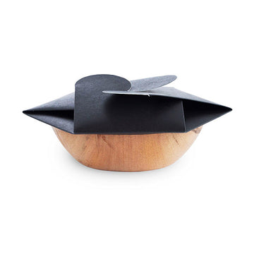 Schalen, Palmblatt rund 900 ml Ø 21 cm · 6 cm natur/schwarz mit separatem Flower-Lid