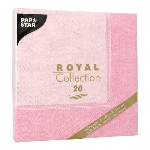 Servietten "ROYAL Collection" 1/4-Falz 40 cm x 40 cm rosa "Linum"