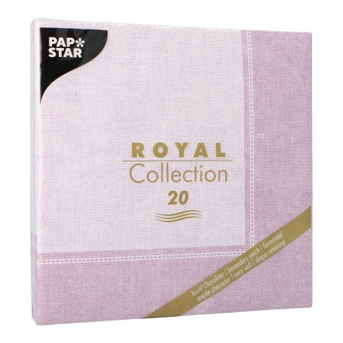 Servietten "ROYAL Collection" 1/4-Falz 40 cm x 40 cm flieder "Linum"