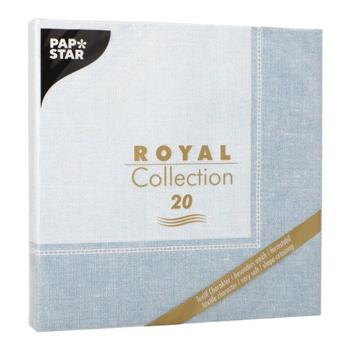 Servietten "ROYAL Collection" 1/4-Falz 40 cm x 40 cm arktikblau "Linum"
