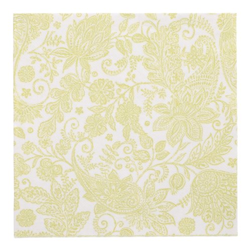 Servietten "ROYAL Collection" 1/4-Falz 40 cm x 40 cm limonengrün "Paisley"