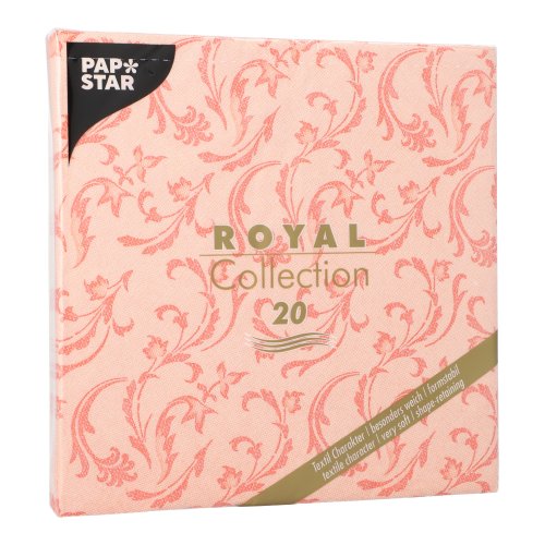 Servietten "ROYAL Collection" 1/4-Falz 40 cm x 40 cm nektarine "Damascato"