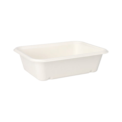 Schalen, Zuckerrohr "pure" ungeteilt 5,6 cm x 15,3 cm x 20,3 cm weiss
