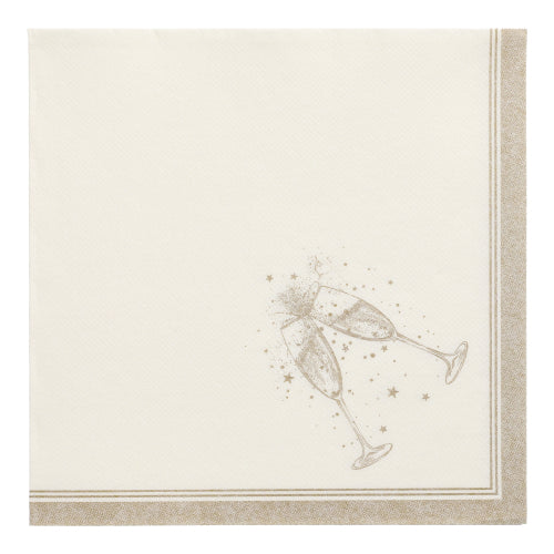 Servietten "ROYAL Collection" 1/4-Falz 40 cm x 40 cm gold "Festivities"