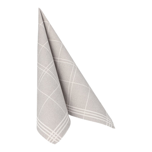 Servietten "ROYAL Collection" 1/4-Falz 40 cm x 40 cm grau "Kitchen Craft"