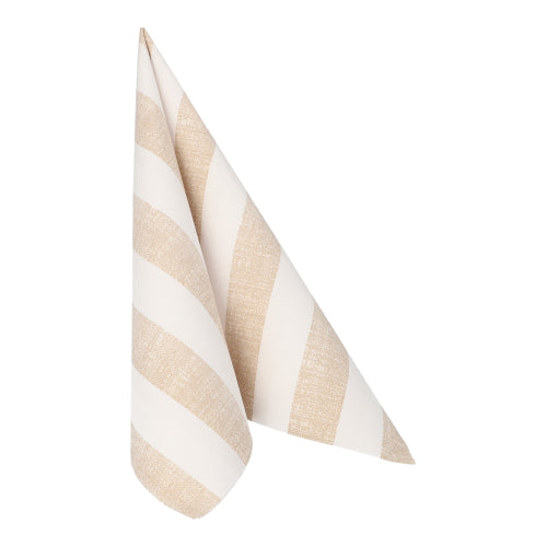 Servietten "ROYAL Collection" 1/4-Falz 40 cm x 40 cm sand "Lines"