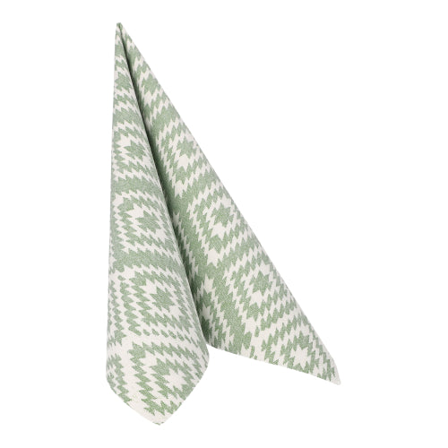 Servietten "ROYAL Collection" 1/4-Falz 40 cm x 40 cm dunkelgrün "Ethnic Look"