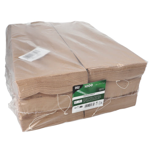Papierfaltenbeutel gefädelt Kraftpapier 42 cm x 15 cm x 7 cm braun Füllinhalt 3 kg