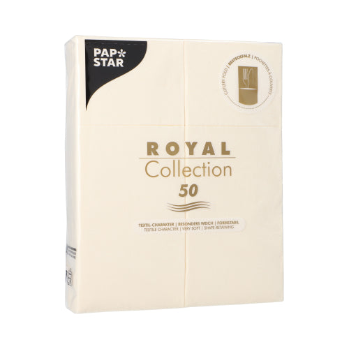 Servietten "ROYAL Collection" 40 cm x 30 cm champagner mit Besteckfalz