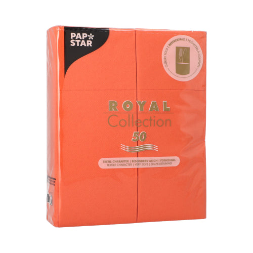 Servietten "ROYAL Collection" 40 cm x 30 cm nektarine mit Besteckfalz