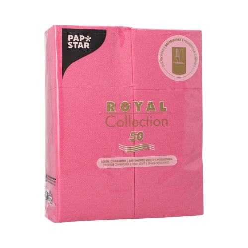 Servietten "ROYAL Collection" 40 cm x 30 cm fuchsia mit Besteckfalz