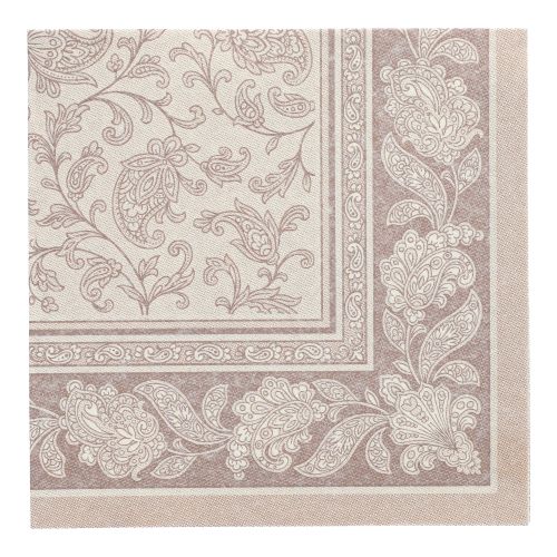 Servietten "ROYAL Collection" 1/4-Falz 40 cm x 40 cm mocca "Ornaments"