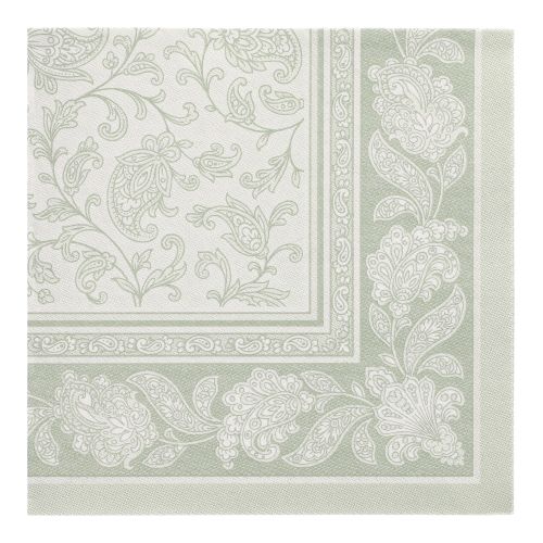 Servietten "ROYAL Collection" 1/4-Falz 40 cm x 40 cm jadegrün "Ornaments"