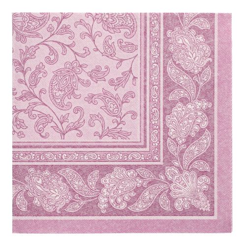 Servietten "ROYAL Collection" 1/4-Falz 40 cm x 40 cm lila "Ornaments"