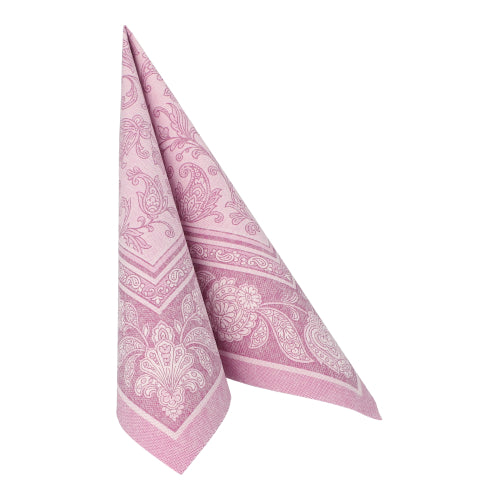 Servietten "ROYAL Collection" 1/4-Falz 40 cm x 40 cm lila "Ornaments"