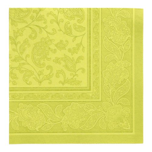 Servietten "ROYAL Collection" 1/4-Falz 40 cm x 40 cm limonengrün "Ornaments"