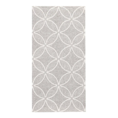 Servietten "ROYAL Collection" 1/8-Falz 40 cm x 40 cm grau "Circle Flowers"