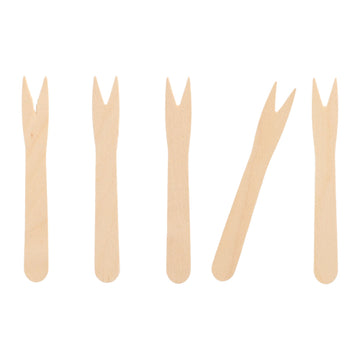 Pommes-Frites-Gabeln, Holz "pure" 8,5 cm