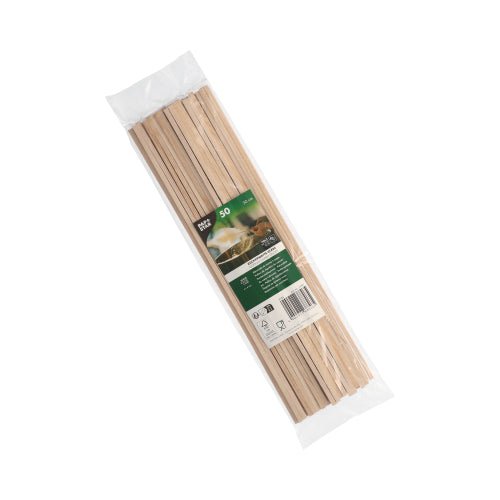 Zuckerwattestäbe Holz "pure" eckig 30 cm x 4 mm x 4 mm
