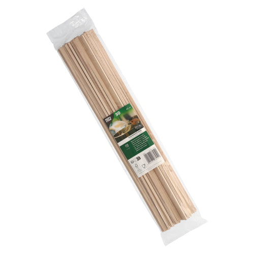 Zuckerwattestäbe Holz "pure" eckig 40 cm x 4 mm x 4 mm