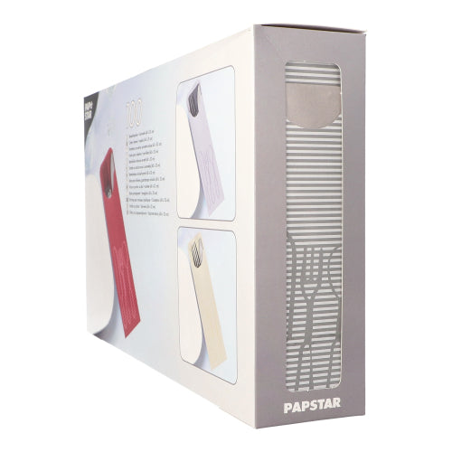 Bestecktaschen 23,5 cm x 7,3 cm grau inkl. farbiger Serviette