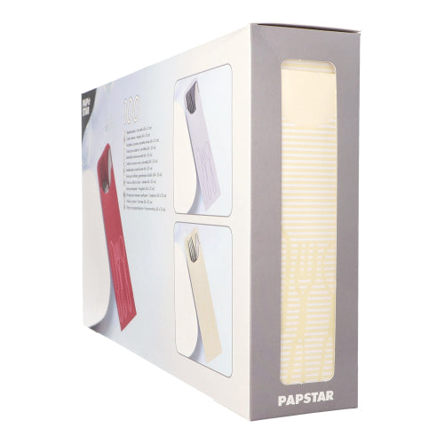Bestecktaschen 23,5 cm x 7,3 cm creme inkl. farbiger Serviette