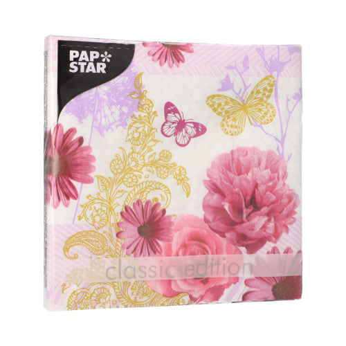 Servietten, 3-lagig 1/4-Falz 33 cm x 33 cm "Charlene"