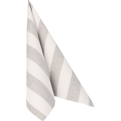 Servietten "ROYAL Collection" 1/4-Falz 40 cm x 40 cm grau "Lines"