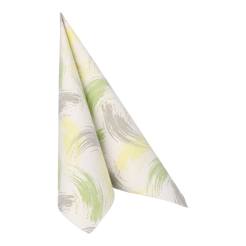 Servietten "ROYAL Collection" 1/4-Falz 40 cm x 40 cm limonengrün "Brushstroke"