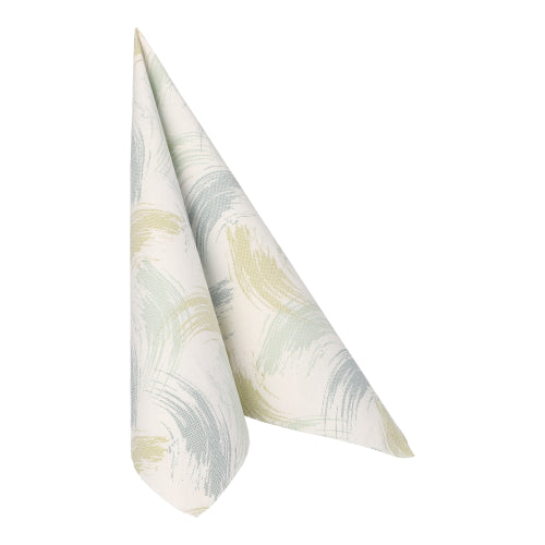 Servietten "ROYAL Collection" 1/4-Falz 40 cm x 40 cm arktikblau "Brushstroke"