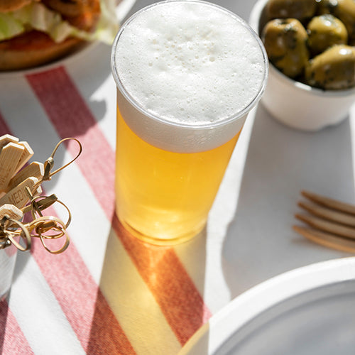 Teller, Zuckerrohr "pure" ungeteilt Ø 23 cm · 2 cm weiss