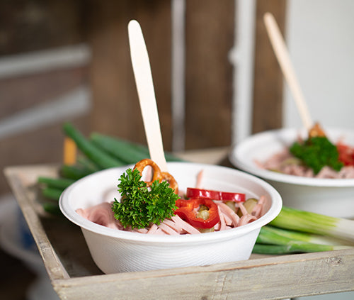 Schalen, Zuckerrohr "pure" 680 ml Ø 19 cm · 4 cm weiss