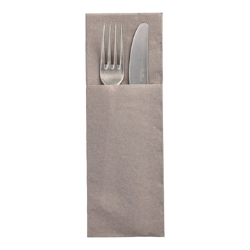 Servietten "DAILY Collection" 48 cm x 30 cm grau mit Besteckfalz