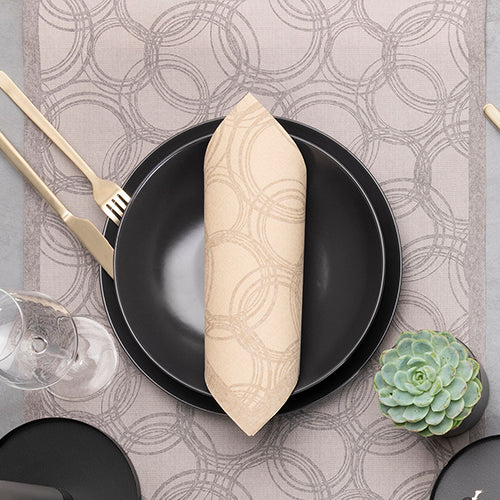 Servietten "ROYAL Collection" 1/4-Falz 40 cm x 40 cm sand "Bubbles"