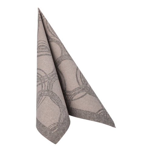 Servietten "ROYAL Collection" 1/4-Falz 40 cm x 40 cm grau "Bubbles"