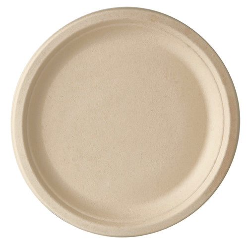 Teller, Zuckerrohr "pure" ungeteilt Ø 26 cm · 2 cm natur