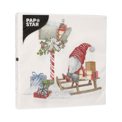 Servietten, 3-lagig 1/4-Falz 33 cm x 33 cm "Tomtebus"