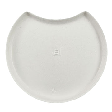 Teller Zuckerrohr "pure" Halbmond Ø 12 cm · 1 cm weiss "Cella"