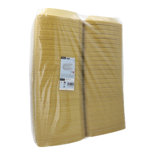 Menüboxen mit Klappdeckel, XPS ungeteilt 7,5 cm x 24,3 cm x 20,8 cm gold