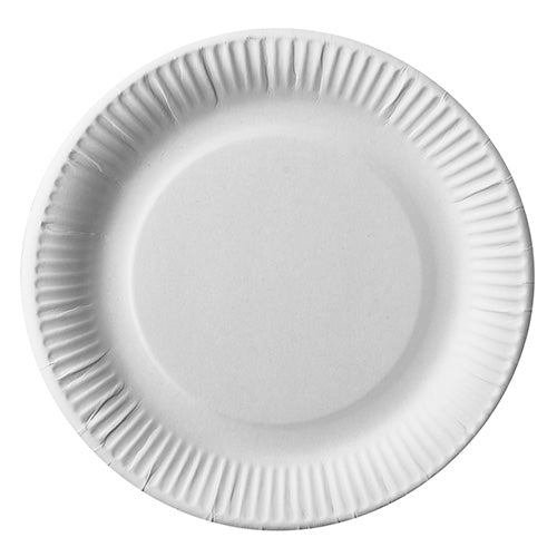 Teller, Pappe rund Ø 23 cm weiss