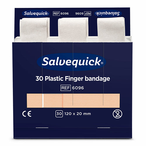 Set "Cederroth" Salvequick Plastic Pflaster (30 Stück) braun "Finger Bandage" , Refill