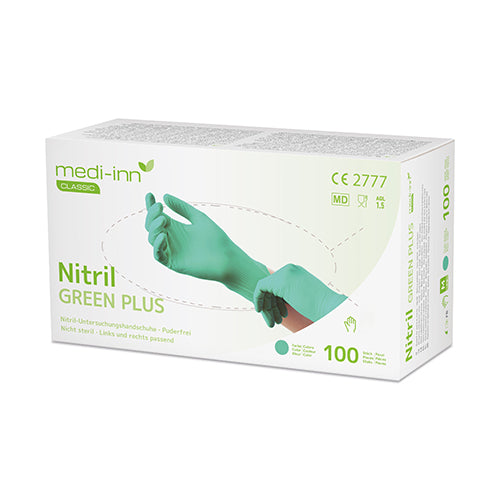 "Medi-Inn Classic" Handschuhe, Nitril puderfrei "Green Plus" grün Größe XL