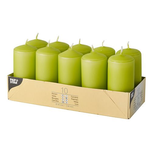 Stumpenkerzen Ø 40 mm · 90 mm kiwi