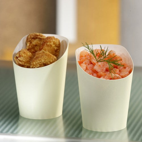 Snackbecher, Pappe "To Go" 0,16 l Ø 7,5 cm · 9,9 cm beige