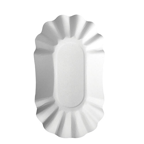 Schalen, Pappe "pure" oval 10,5 cm x 17,5 cm x 3 cm weiss
