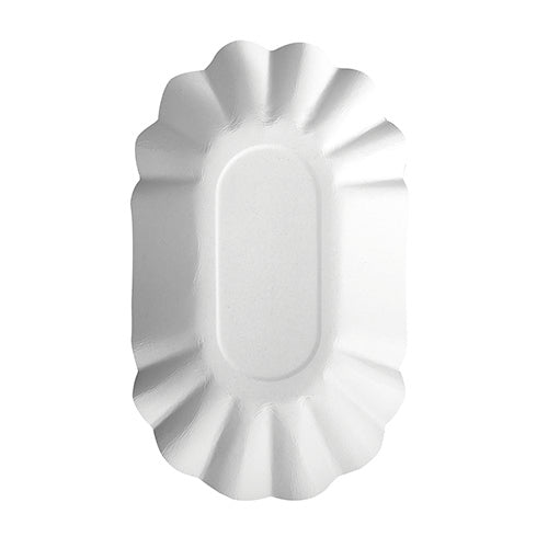 Schalen, Pappe "pure" oval 9 cm x 16 cm x 3 cm weiss