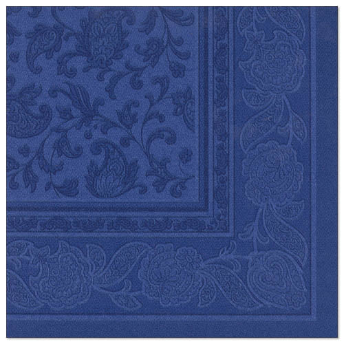 Servietten "ROYAL Collection" 1/4-Falz 40 cm x 40 cm dunkelblau "Ornaments"