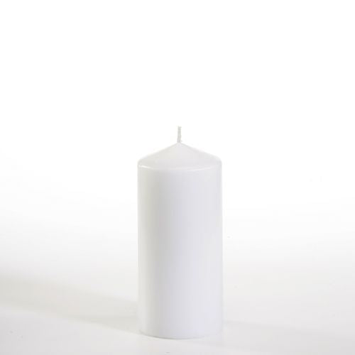 Stumpenkerze Ø 60 mm · 130 mm weiss