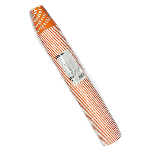Trinkbecher für Kaltgetränke, Pappe 0,25 l Ø 8,97 cm · 10 cm orange "Rays"