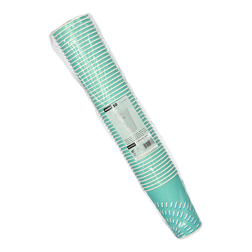 Trinkbecher für Kaltgetränke, Pappe 0,4 l Ø 8,97 cm · 13,5 cm türkis "Rays"